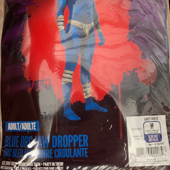 Morph Costumes: Adult Blue Orc Jaw Dropper! New! - Picture 7 of 11